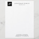 Monogram Minimalistic Template Elegant Linen Letterhead<br><div class="desc">Monogram Minimalist Template Elegant Linen Modern Letterhead.</div>