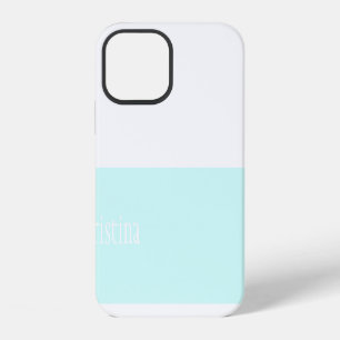 MONOGRAM MINT GREEN AND WHITE iPHONE CASE