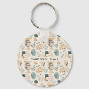 Monogram Moder Modern Minimalist Keychain