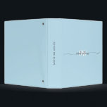 Monogram Modern Blue Elegant Chic Script Name Binder<br><div class="desc">Monogram Modern Elegant Chic Script Name Binder</div>
