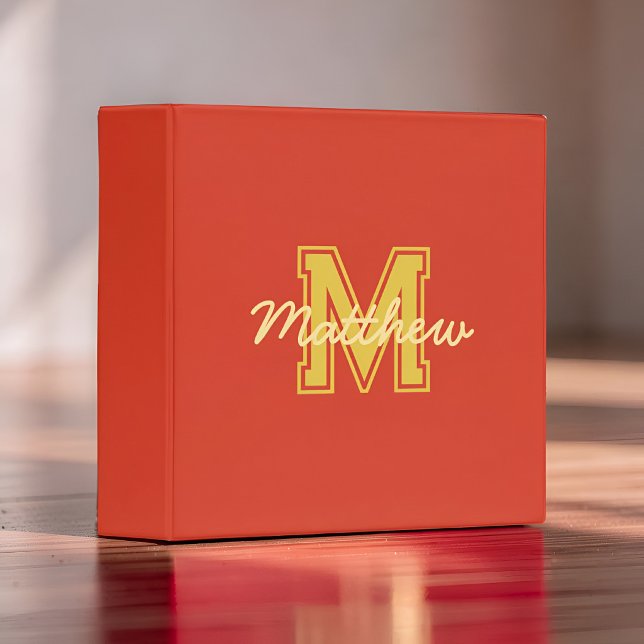 Monogram Modern Boy Preppy Back-To-School Binder (Creator Uploaded)