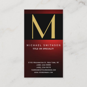 Monogram Modern Business Card