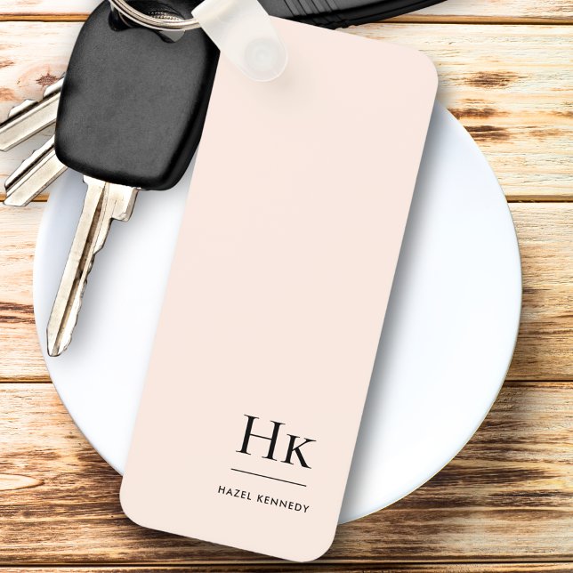 Monogram Modern Classic Minimalist Monogrammed Keychain (Creator Uploaded)