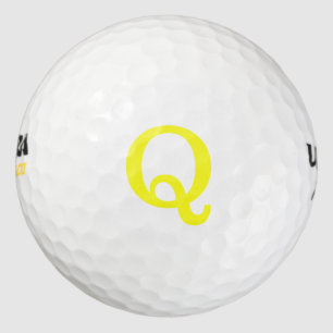 Monogram Modern Coloured Laser Lemon Golf Balls
