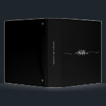 Monogram Modern Elegant Chic Script Name Binder<br><div class="desc">Monogram Modern Elegant Chic Script Name Binder</div>