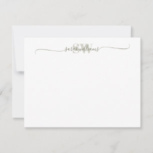 Monogram Modern Elegant Chic Script Name Card