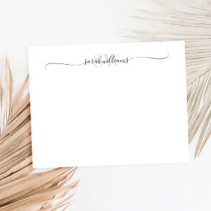 Monogram Modern Elegant Chic Script Name Card