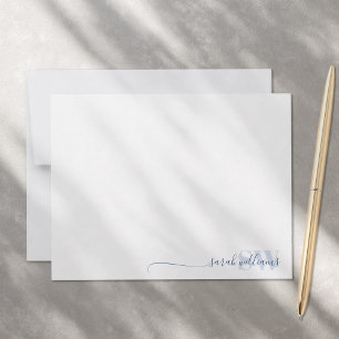 Monogram Modern Elegant Chic Script Name Card