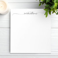 Monogram Modern Elegant Chic Script Name
