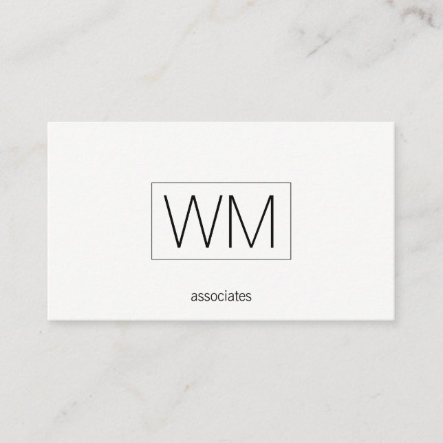 Monogram | Modern Executive Business Card (Front)