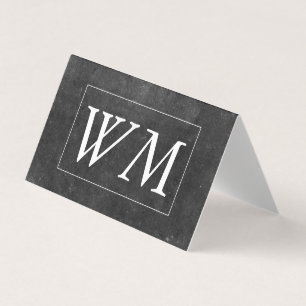 Monogram Modern Executive (Slate) Business Card