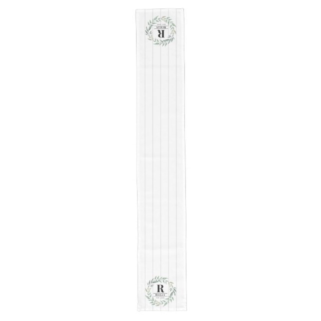 Monogram Modern Farmhouse Table Runner (Front)