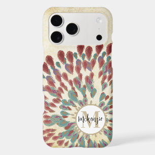 Monogram Modern Flower Earth Tones Hues