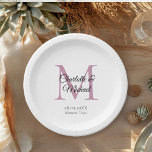 Monogram Modern Minimal Paper Plate<br><div class="desc">Monogram Modern Minimal Paper Plates.
Just edit your product in a few minutes. You can change the font/size/colour and position using "further personalize".</div>