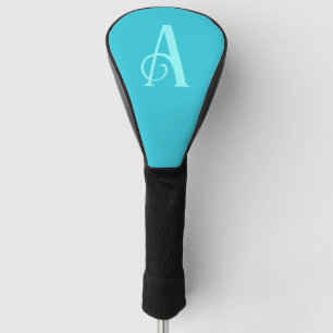 Monogram Modern Minimal Teal Golf Head Cover