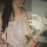 Monogram Modern Minimalist Natural Taupe Apron<br><div class="desc">A simple stylish custom design with modern typography and a natural taupe feature colour. The text,  including your monogram,  can easily be personalized to make a design as unique as you are! The perfect trendy bespoke design for personal or business use!</div>