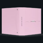 Monogram Modern Pink Elegant Chic Script Name Binder<br><div class="desc">Monogram Modern Elegant Chic Script Name Binder</div>