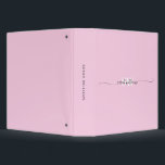 Monogram Modern Pink Elegant Chic Script Name Binder<br><div class="desc">Monogram Modern Elegant Chic Script Name Binder</div>