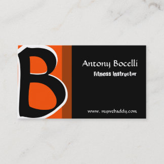 Monogram Modern Professional Bold Trendy Striking Business Card