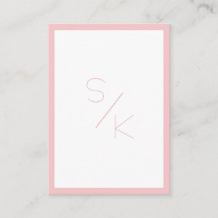 Monogram Modern Pur Rosa Business Card