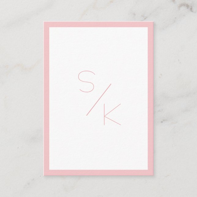 Monogram Modern Pur Rosa Business Card (Front)