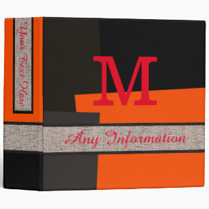 Monogram Modern Retro Colours #3 Binder