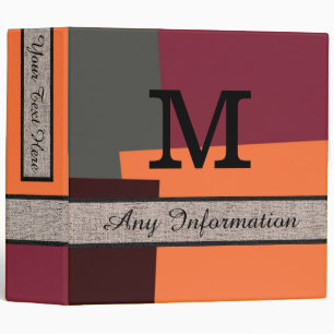 Monogram Modern Retro Colours #5 Binder
