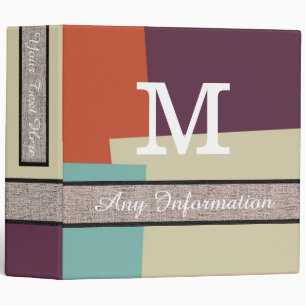 Monogram Modern Retro Colours #7 Binder