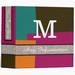 Monogram Modern Retro Colours #8 Binder