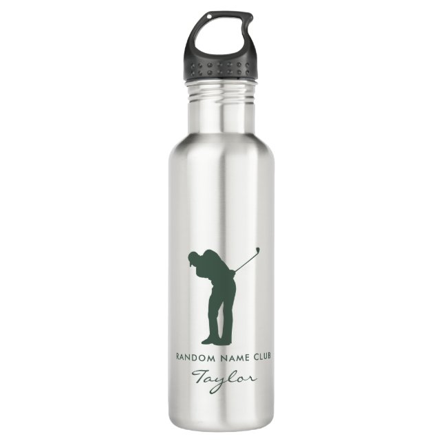 Monogram Modern Sage Green Club Personalized Swag 710 Ml Water Bottle (Front)