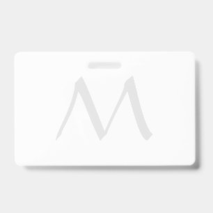 Monogram Modern Simple Minimalist Plain Badge
