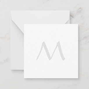 Monogram Modern Simple Minimalist Plain Card