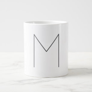 Monogram Modern Simple Minimalist Plain Large Coffee Mug