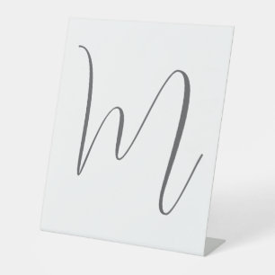 Monogram Modern Simple Minimalist Plain Pedestal Sign