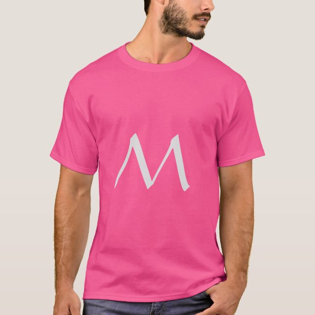 Monogram Modern Simple Minimalist Plain T-Shirt (Front)