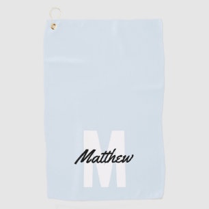 Monogram Modern Simple Name Golf Towel