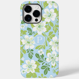Monogram Modern Spring Primroses Floral Pattern  Case-Mate iPhone 14 Pro Max Case