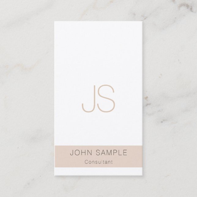 Monogram Modern Template Professional Elegant Business Card (Front)