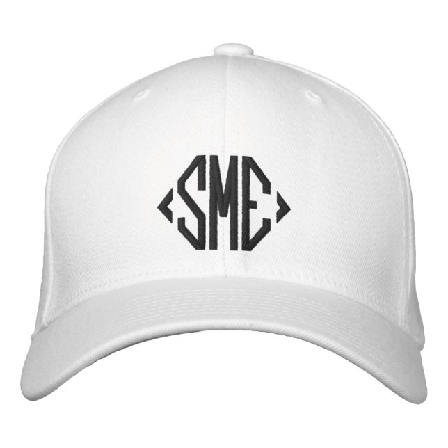 Monogram Monogrammed Initials Custom Personalized Embroidered Hat (Front)
