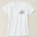 Monogram Mother of The Bride Wedding T--Shirt T-Shirt<br><div class="desc">Monogram Mother of the Bride Wedding T--Shirt. Customize with Your monogram Initial,  colour choices and add extra text if you wish. by Elke Clarke 2011</div>