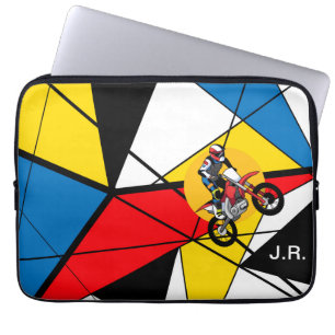 Monogram Motorbike Abstract Laptop Sleeve