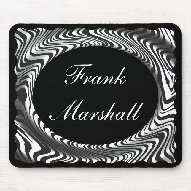 monogram -MOUSEPAD-ZEBRA STRIPE DESIGN Mouse Pad (Front)