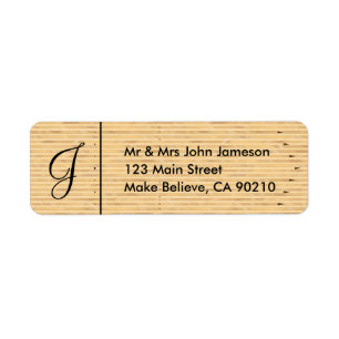 Monogram Mr & Mrs Bowling Lane Address Template