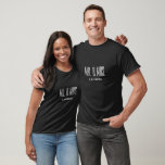 Monogram Mr. & Mrs. Shirt<br><div class="desc">Created for his and hers couple, this short sleeve, cotton crew neck shirt is shown in the black colour with a sample last name, so you can customize this shirt to your liking, by clicking on customize button, look to right and find the appropriate boxes and change the sample text...</div>