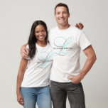 Monogram Mr. & Mrs. Shirt<br><div class="desc">Created for his and hers couple, this short sleeve, cotton crew neck shirt is shown in white with large two-tone double sample initials. You can customize this shirt to your liking, by clicking on customize button, look to right and find appropriate boxes. Choose your initials, shirt colour etc. and change...</div>