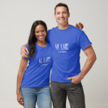 Monogram Mr. & Mrs. Shirt<br><div class="desc">Created for his and hers couple, this short sleeve, cotton crew neck shirt is shown in the deep royal colour with a sample last name, so you can customize this shirt to your liking, by clicking on customize button, look to right and find the appropriate boxes and change the sample...</div>