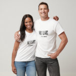 Monogram Mr. & Mrs. Shirt<br><div class="desc">Created for his and hers couple, this short sleeve, cotton crew neck shirt is shown in the white colour with a sample last name, so you can customize this shirt to your liking, by clicking on customize button, look to right and find the appropriate boxes and change the sample text...</div>
