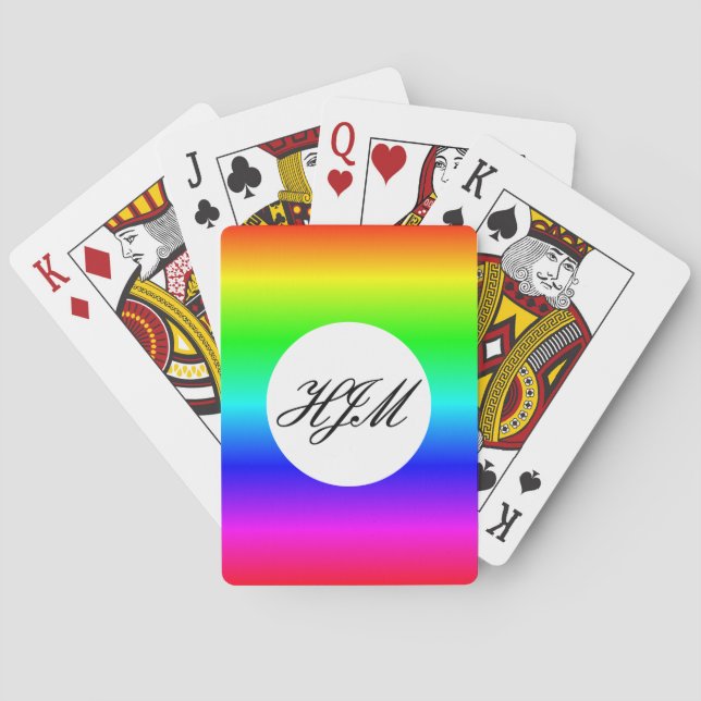 Monogram multi-colour playing cards (Back)