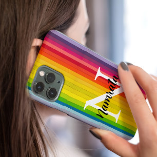 Monogram Multicolor personalized name Phone Case