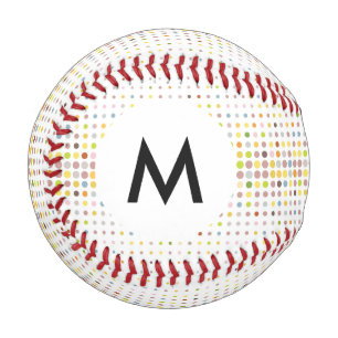Monogram Multicolored dot background Baseball